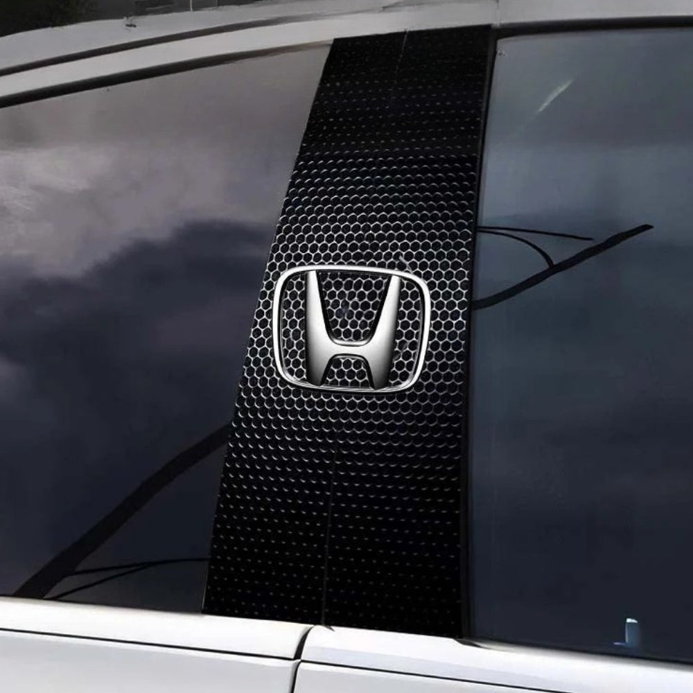 2x Autoscheibenaufkleber mit Logo