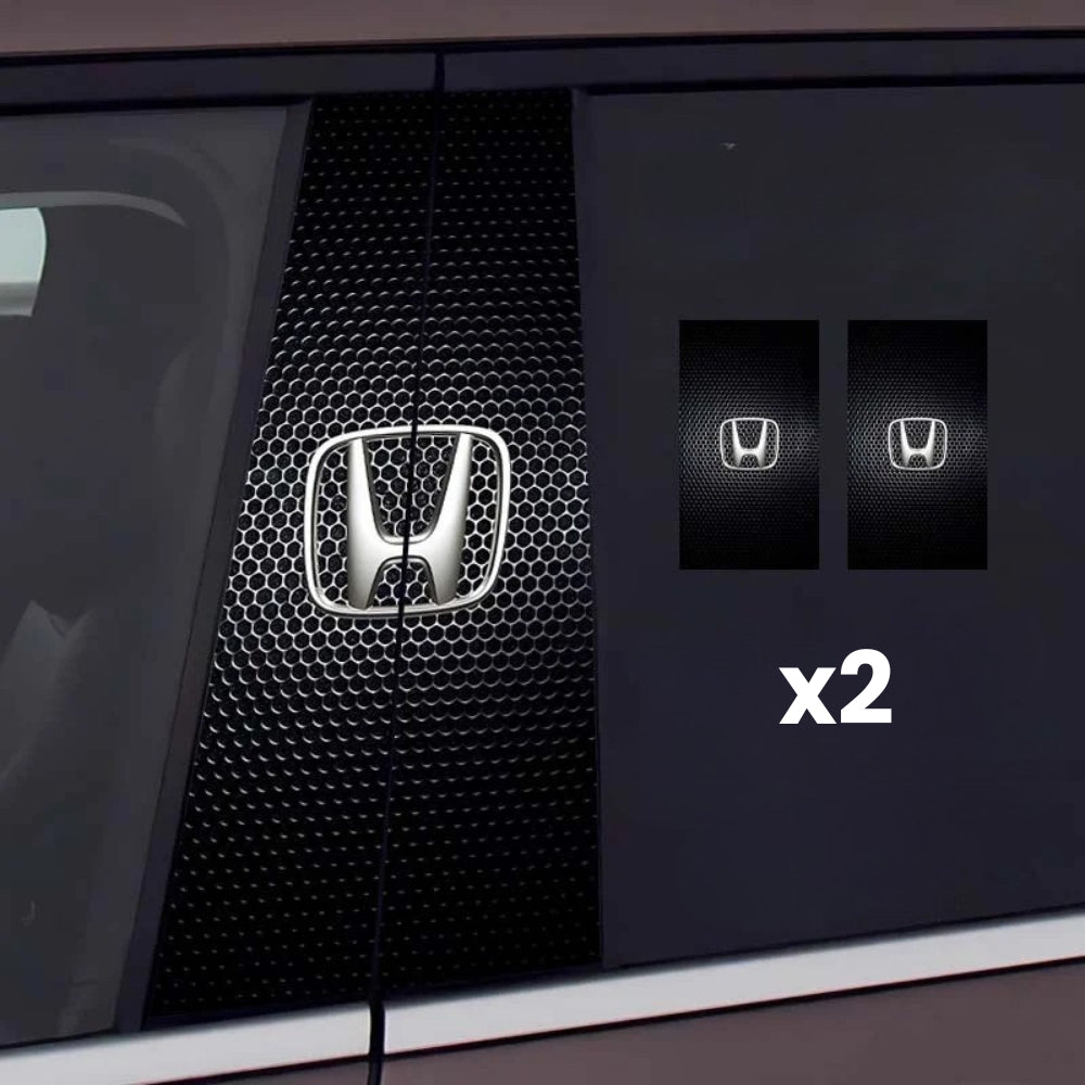 2x Autoscheibenaufkleber mit Logo