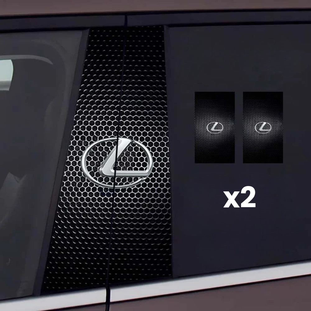 2x Autoscheibenaufkleber mit Logo