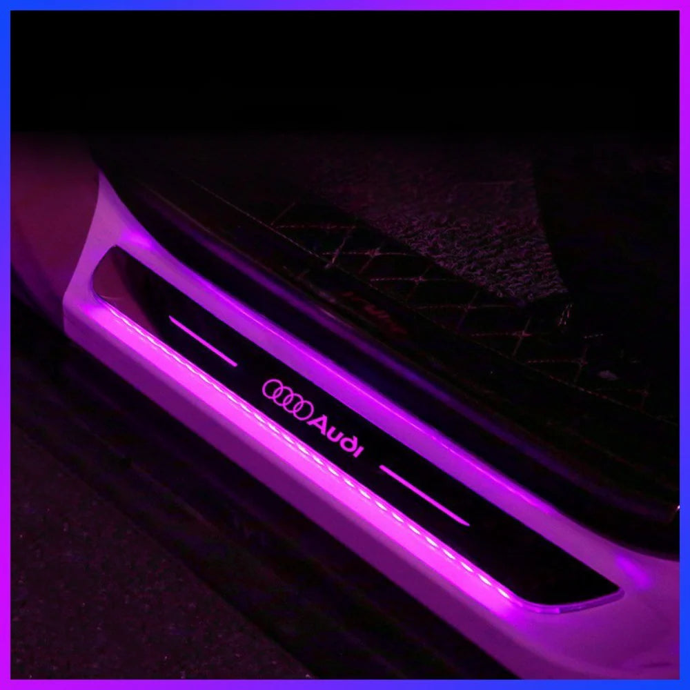 Lote de 2 umbrales de puerta de coche con LED