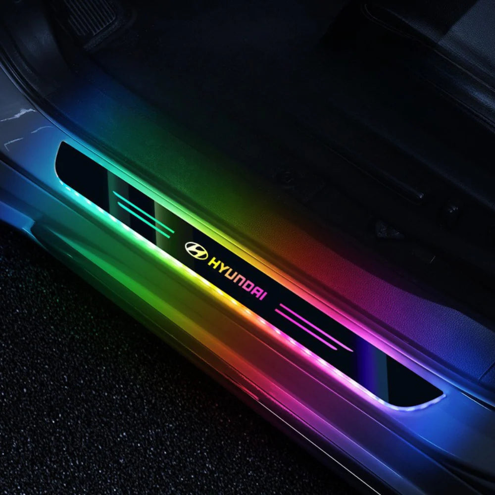 Lote de 2 umbrales de puerta de coche con LED