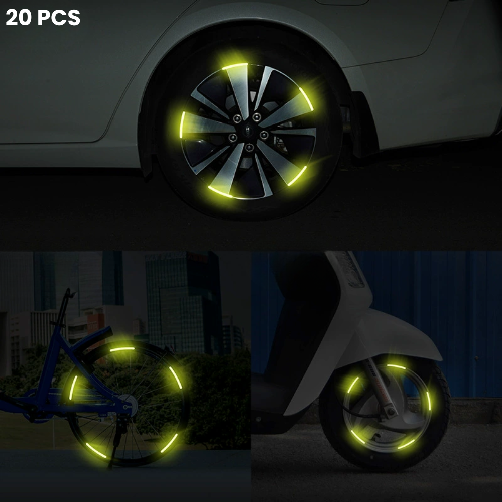 Protetor de roda iluminado de 20 peças com logótipo