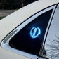 Oppladbar LED-logo for bil - neonlyseffekt