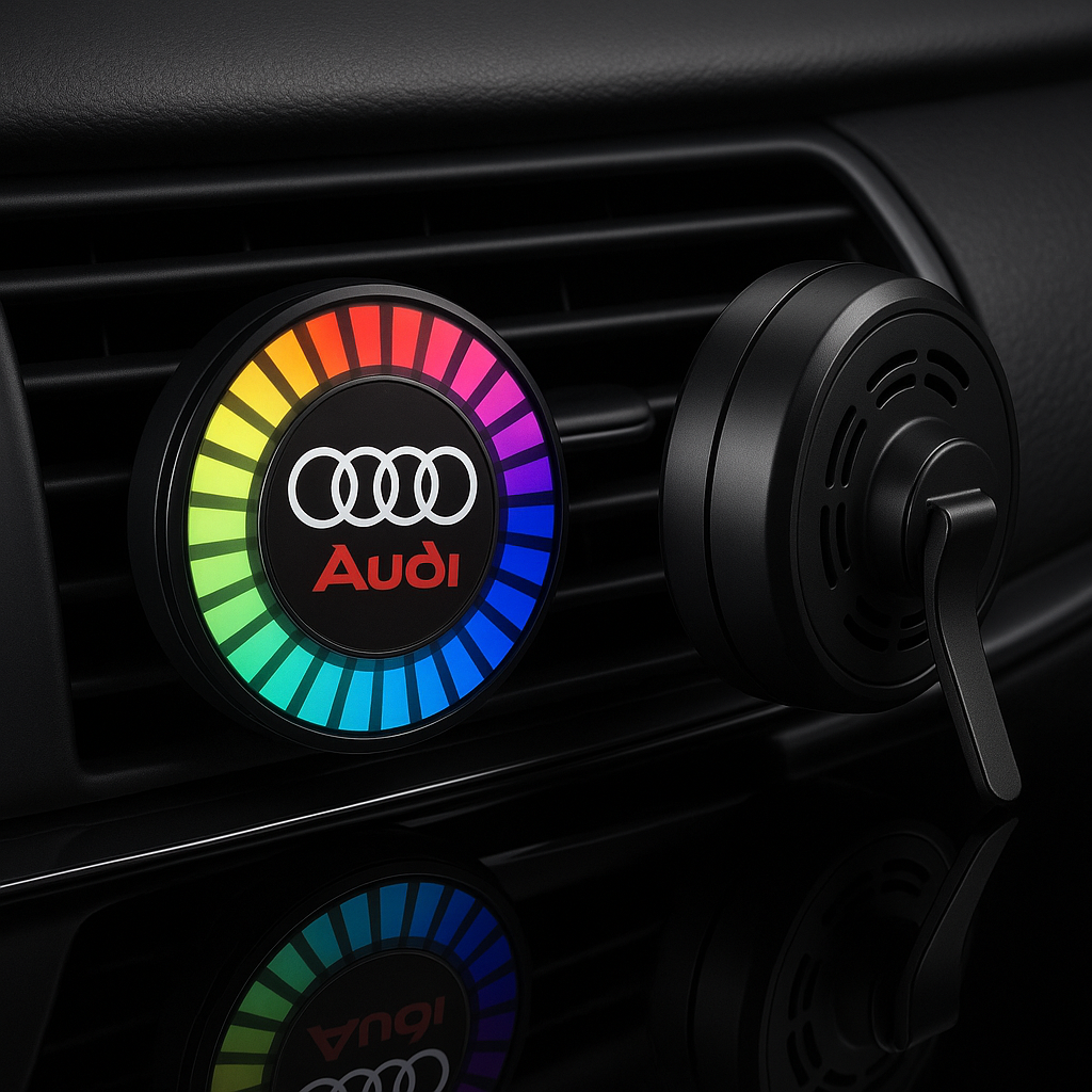 Lampe de voiture LED à rythme musical avec logo (avec diffuseur d'arômes)